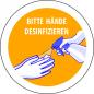 Preview: Corona Aufkleber Hände desinfizieren